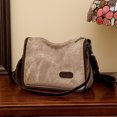 thumbnail image 4 of Ediodpoh Women Shoulder Bag Fashionable New Pattern Simple Solid Color Retro Large Capacity Practical Casual Versatile Messenger Bag Khaki, 4 of 5