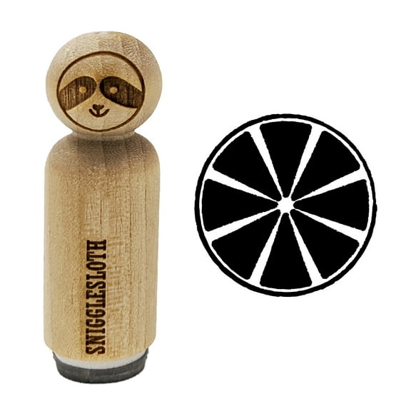 Citrus Lemon Orange Slice Sketch Rubber Stamp for Scrapbooking Crafting Stamping - Mini 1/2 Inch