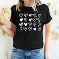 thumbnail image 1 of jovatis Shorts Athlétiques pour Femmes T-Shirt Décontracté à Manches Courtes Imprimé Saint-Valentin Col Rond, 1 of 5