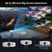 Groview Native 1080P Mini Projector, Support 4K Projector with 5G WiFi and Bluetooth, 300 ANSI Movie Projector Compatible with HDMI/USB/PC/AV, 300 Display Full HD Home Theater, Outdoor & Indoor Use
