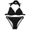 thumbnail image 6 of TaTaai Womens Two Piece Swimsuit High Waist Bikini Sets Ribbed Solid Color Push Up Tops Adjustable Straps Bathing Suits for Vacation 1-Pack Gift, 6 of 9