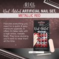 thumbnail image 3 of Set de uñas artificiales Ardell Nail Addict de 24 piezas, rojo metálico, 3 of 3