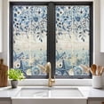 thumbnail image 2 of Blue Coastal Starfish Window Privacy Film,Beach Nautical Shell Eucalyptus Vintage Static Cling UV Sun Blocking Heat Control Window Tint Day and Night,Non-Adhesive One Way Privacy Cover 19.6''x39.3'', 2 of 7