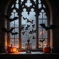 thumbnail image 5 of Gothic Halloween Artificial Black Leaf Branch Picks, Bendable Stem Faux Black Foliage Sprigs, Waterproof Plastic Vase Filler Stems for Spooky Floral Arrangement Indoor Outdoor Halloween Decorations, 5 of 7