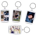 thumbnail image 2 of 25 llaveros de fotos (2.362 x 1.260 in), llavero de fotos transparente, llavero rectangular personalizado, llavero acrílico para insertar imagen fotográfica, Halloween, Navidad, día de San Valentín BRILLAR Rojo Verde, 2 of 5