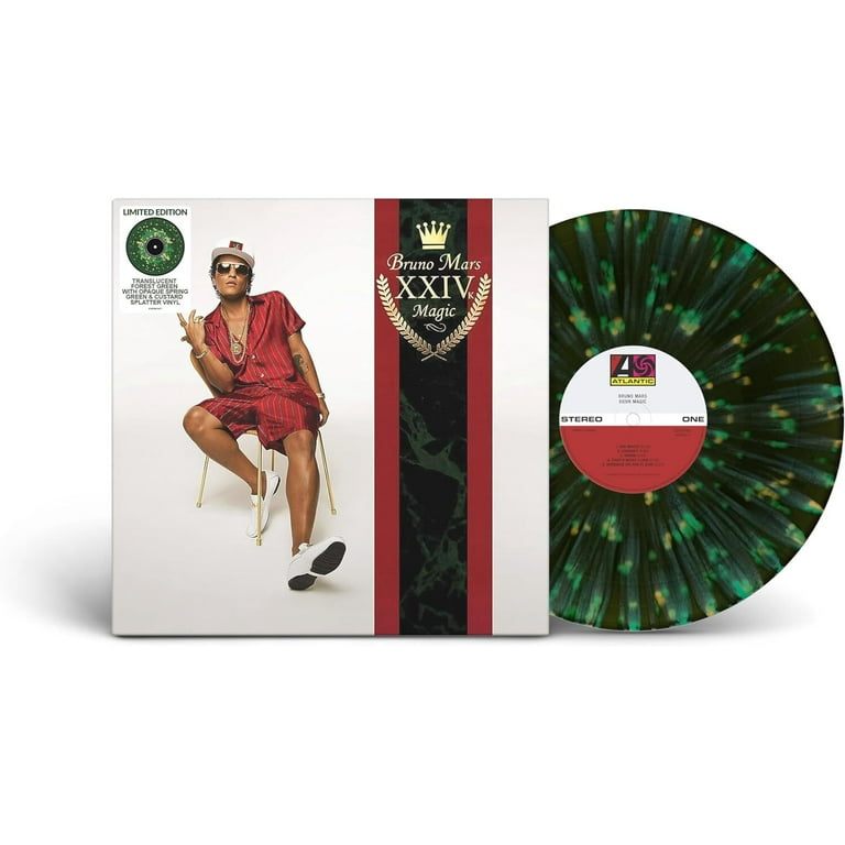Bruno Mars - 24K Magic - Green & Yellow Splatter Colored Vinyl