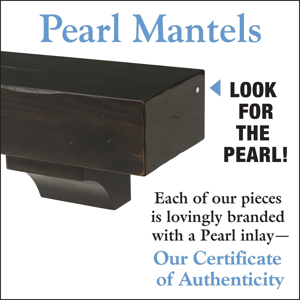 The Shenandoah 72" Pine Wood Mantel Shelf Dark Roast Finish