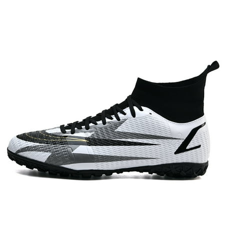 

Men s Striped High-top Non-slip Wear-resistant Spikes Soccer Training Shoes 2177SWH