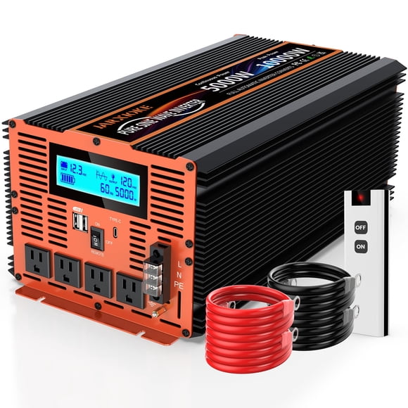 Inversor de corriente JARXIOKE 5000W 12V a 110V con USB y Type-C