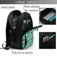thumbnail image 4 of Salouo Pineapple Sea Turtle Pattern Extra Large Travel Laptop,Backpack with USB Charging Port College Backpack Business Work Bag Casual Daypack Fits for Men & Women, 4 of 7