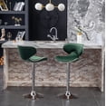 thumbnail image 4 of Velvet Upholstered Adjustable Swivel Barstool, Set of 2, 4 of 9