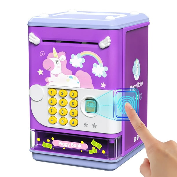 Aiqi Piggy Banks for Kids Mini Electronic ATM Money Savings Bank with