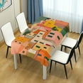 thumbnail image 4 of Yayeee Tablecloths 60" x 120" Rectangle Wrinkle Resistant Party Table Cover, Pink Cityscape Painting, 4 of 8