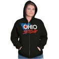thumbnail image 4 of Ohio Homestate Strong OH Patriotic Unisex Fleece Graphic Zip Up Hoodie Brisco Brands 5X, 4 of 5