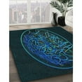 thumbnail image 3 of Ahgly Company Machine Washable Indoor Rectangle Transitional Teal Green Area Rugs, 5' x 7', 3 of 7