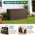 thumbnail image 2 of NIAIZEK Outdoor Lockable 100 Gallon Resin Deck Box, Brown, 2 of 7