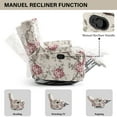 thumbnail image 4 of Recliner Chair Set of 2 Swivel Glider Rocker Nursery Chair for Adults, High Back Upholstered Rocking Armchair for Living Room, Manual Reclining Sofa Lounge Chair with Deep Seat in Fabric - Floral, 4 of 5