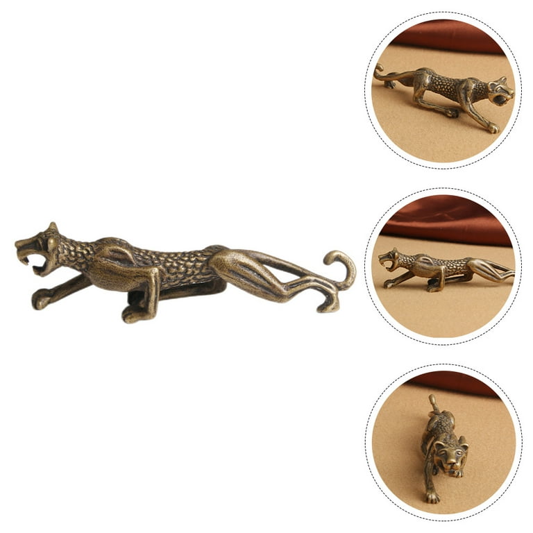 Brass Old Treatment Cheetah Decor Vivid Brass Desktop Ornament Delicate  Brass Crafts 