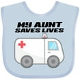 thumbnail image 3 of Inktastic My Aunt Saves Lives- Ambulance Boys or Girls Baby Bib, 3 of 4