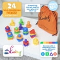 thumbnail image 2 of Skoolzy Jumbo Nuts and Bolts Building Toys STEM Learning Educational Occupational Therapy for Toddlers, 24 Pieces, 2 of 6