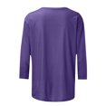 thumbnail image 3 of Birdeem Blouses Décontractées pour Femmes, Manches 3/4, Col Rond, Chandail, Haut Imprimé, Blouse Mode, 3 of 5