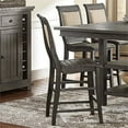 thumbnail image 2 of Bowery Hill Set of 2 Counter Chairs in Distressed Gray Finish, 2 of 6