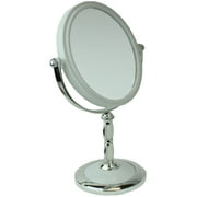 Two-Sided 7" Oval Tabletop Vanity Makeup Mirror by bogo Brands