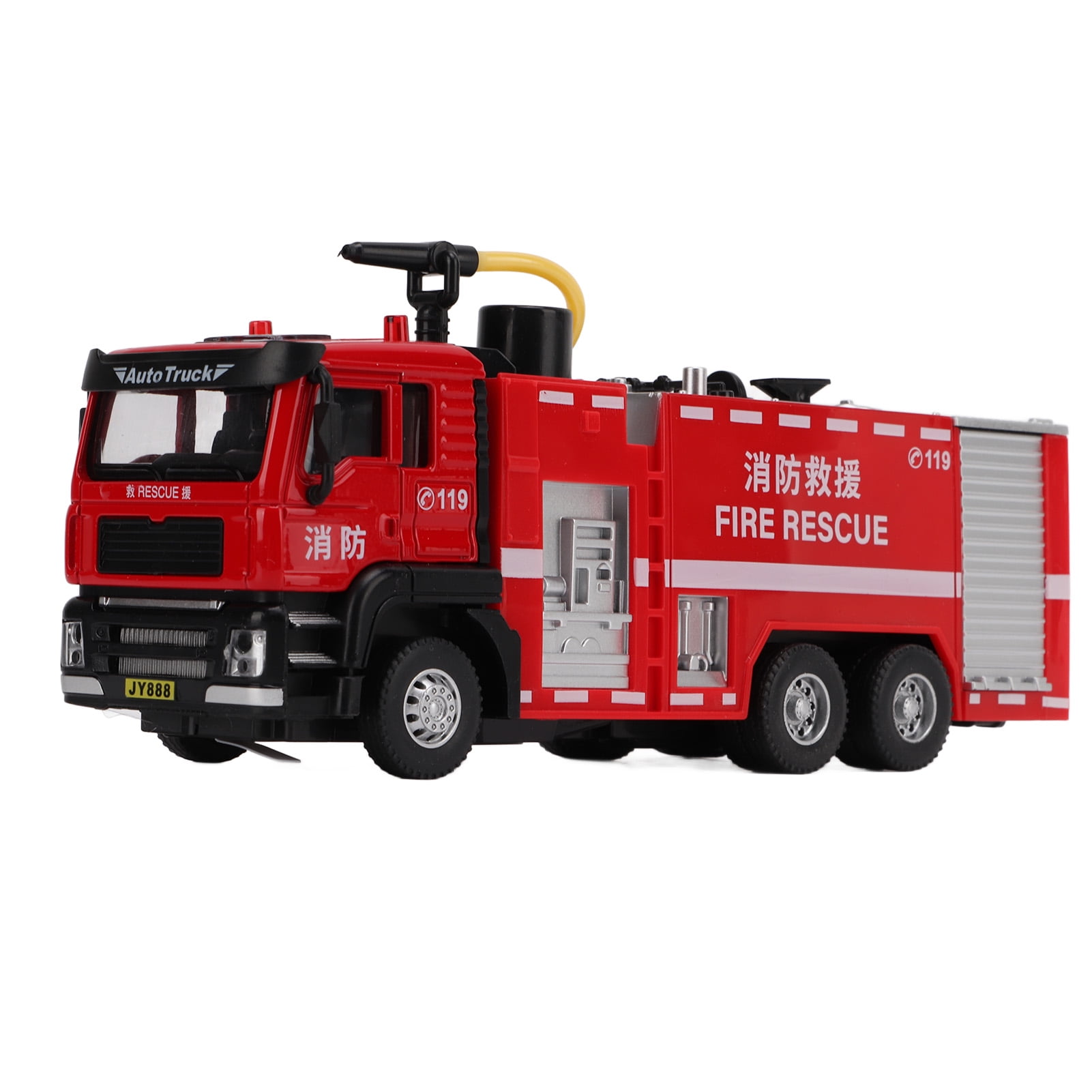 Water Fire Truck Pull Back Water Spray Fire Truck Collectible High Simulation For Britbday Gift Walmart