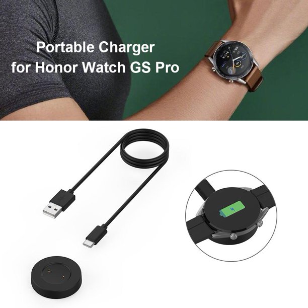 Adaptador de base de cable de carga USB para Huawei Honor Smart Watch GS Pro (negro) Likrtyny Componentes de la computadora