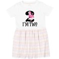 thumbnail image 3 of Inktastic 2nd Birthday Party Girls Flamingo Girls Toddler Dress, 3 of 5