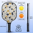 thumbnail image 4 of Pickleball Paddles Set,Pioneer Flower Floral Print Pattern Fiberglass Surface Pickleball Racket Set with 2 Indoor Outdoor Pickleball Balls and Pickleball Bag,Pickle-ball Equipment, 4 of 6