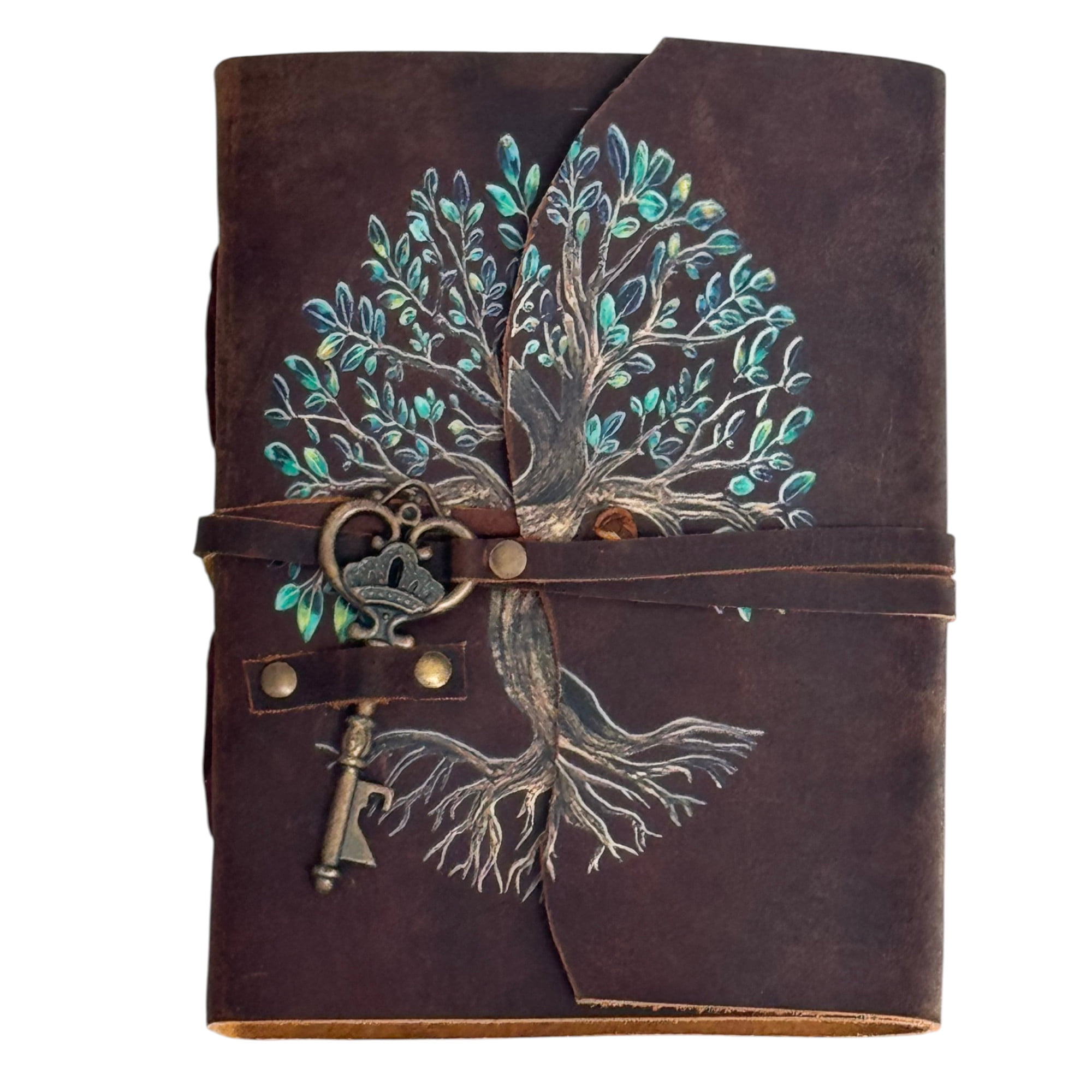Leather Journal Notebook for Men & Women - Handmade Leather Journals For Writing Travel Notebook -Daily Notepad Journal Bound Leather Diary For Travelling 7" x 5"