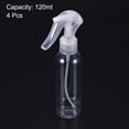 thumbnail image 3 of Unique Bargains 120ml Spray Bottles Refillable Mist Sprayer Plastic Clear 4 Pack, 3 of 4
