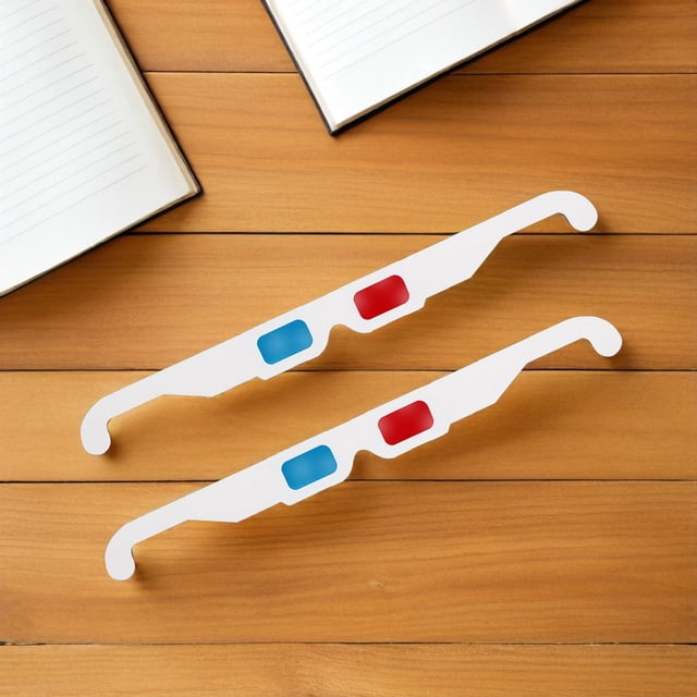 SHOWERORO 80Ud Gafas 3D De Cartón Para Noches De Cine Con Lentes Y Para Videos En Línea