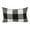 White, variant on Buffalo Check Plaid Design Cotton Throw Pillow with Insert (13"x20" Rectangular Pillow, Black)