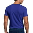 thumbnail image 5 of Yteetum Blue T Shirts for Man 2025 Summer Solid Color Quickly Dry Breathable Comfortable Round Neck Short Sleeve Marathons Fitness Sports T-Shirt Tops- Summer Savings Clearance, 5 of 8