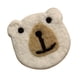 thumbnail image 4 of Posavasos de fieltro con diseño de oso lindo, suaves, antideslizantes y aislantes para tazas de café, de color blanco, en un solo tamaño, 4 of 8