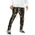 thumbnail image 2 of Ma Croix Mens Camo Stripe Track Pants Stretch Elastic Slim Trouser Skinny Fit Urban, 2 of 6