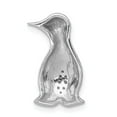 thumbnail image 3 of Real 14kt White Gold With Black Rhodium Diamond Penguins Chain Slide; for Adults and Teens; for Women and Men, 3 of 4