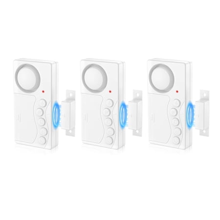 Greencycle Door Alarm When Opened,Door and Window Alarm,Door Alarm Delay,108dB Loud Sound,4 Mode,Volume Adjustable,for Home Security,Kids Safety, Garage,Refrigerator, Apartment,Office,3PK