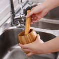 thumbnail image 4 of Wooden Mortar & Pestles Functional Seasoning & Spice Tools Grinding Bowl Set Garlic Mud Pepper Grinder Crush Pot Kitchen Accessory for Home Cooking Tool, 11cm x 11cm, 4 of 7
