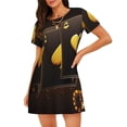 thumbnail image 1 of Easygdp Cartes à Jouer pour Femmes Chemise de Nuit Manches Courtes Décontractée Imprimée, 1 of 6