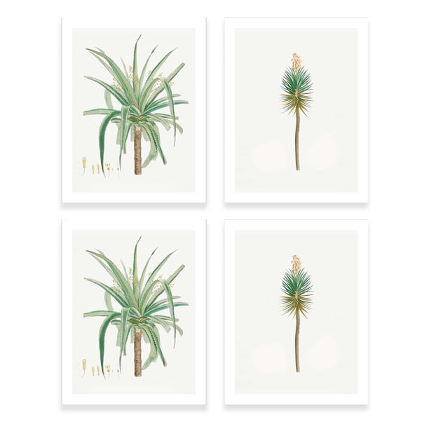 Decoración de pintura de arte de pared Exquisita decoración interior sin marco Prop Planta imágenes temáticas Pinturas colgantes con estilo simple, 4 piezas Inevent HA011834-00