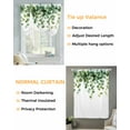 thumbnail image 3 of Country Green Leaves Tie Up Curtains for Window, Thermal Insulated Balloon Shade Adjustable Rod Pocket Curtains Valance Panels for Kitchen Bathroom Cafe 42 x 54 Country Pastoral Vines Plants, 3 of 6