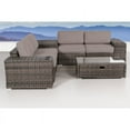 thumbnail image 2 of Living Source International 8-Piece Wicker / Rattan Sectional Set in Chocolate, 2 of 5