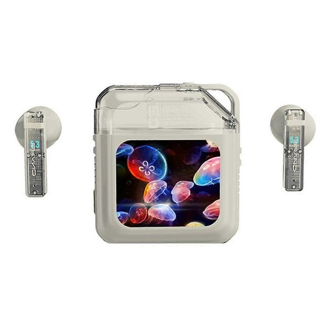 LED Full-Color Touch Screen Bluetooth Earphones Active Noise Reduction True Wireless Smart ANC Headphones