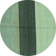 thumbnail image 1 of Ahgly Company Indoor Round Abstract Light Blue Contemporary Area Rugs, 6' Round, 1 of 4