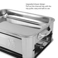 thumbnail image 3 of Fish Baking Pan Stainless Steel Rectangular Even Heating Fish Charcoal Alcohol Stove, 3 of 8
