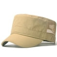 thumbnail image 4 of Gorra plana de malla para hombre y adulto, gorro militar de poliéster de gran tamaño, estilo informal, ideal para el verano y exteriores, 55-60cm, 60-66cm, 4 of 4