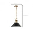 thumbnail image 4 of Nuvo Lighting Outpost 1 Light Medium Pendant Matte Black with Burnished Brass, 4 of 6